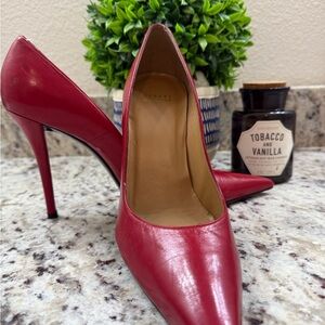 Stuart Weitzman Red Leather Heels